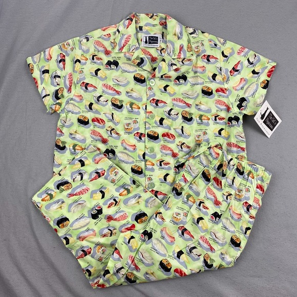 The Cat'S Pajamas Other - Vintage The Cats Pajamas Womens Sushi Print Pajama Set Medium NEW
